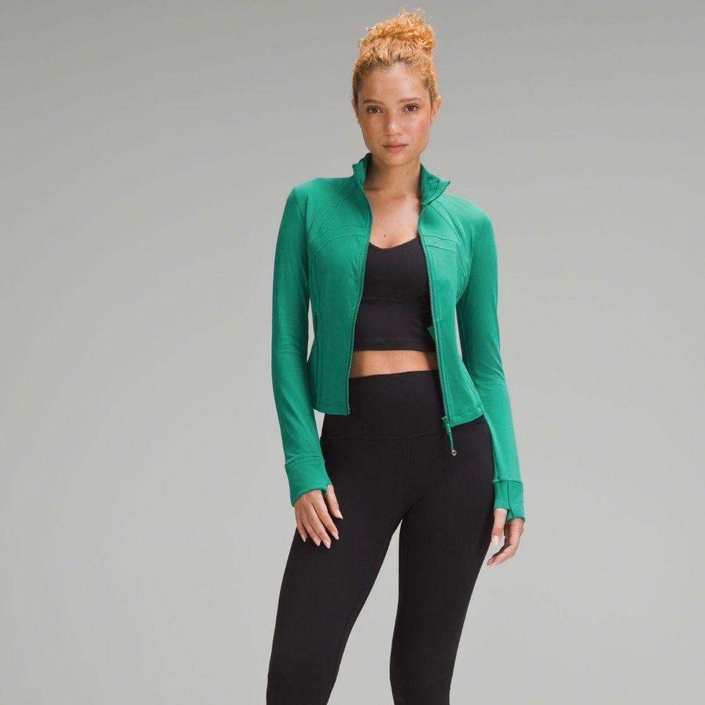 Lululemon Defined Cropped Jacket *Nulu Cascadia Green